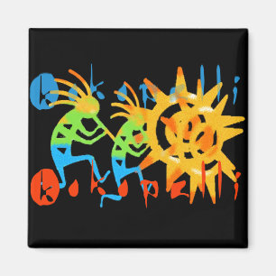 Aimant Kokopelli coloré