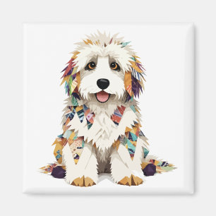 Aimant Komondor Jouer adorable animal amusant animal colo