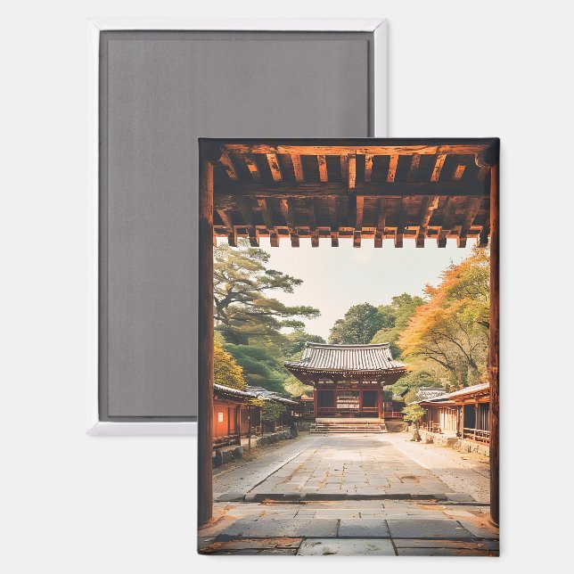 Aimant Komorebi - Le Temple Ensoleillé (Recto/Verso)