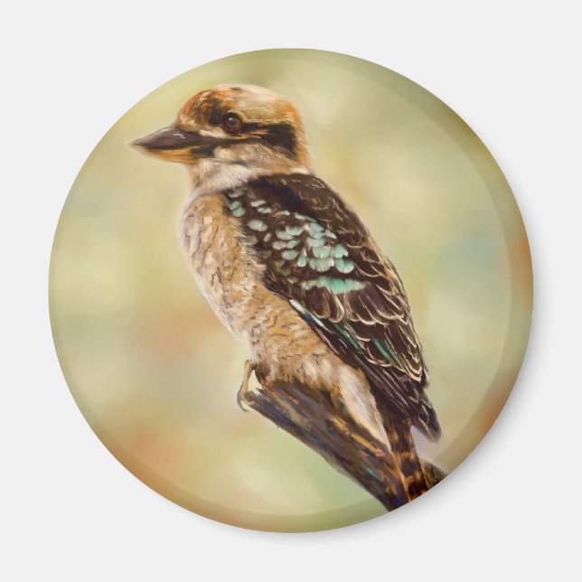Aimant Kookaburra - Art ornithologique australien (Devant)