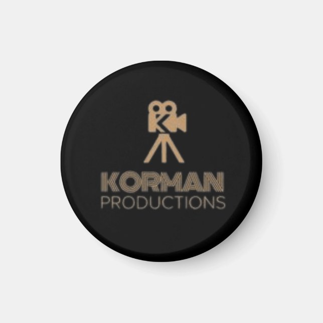 Aimant Korman Productions Logo de la chaîne YouTube Round (Devant)