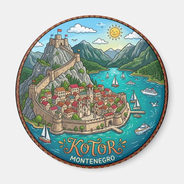 Aimant Kotor Monténégro (Devant)