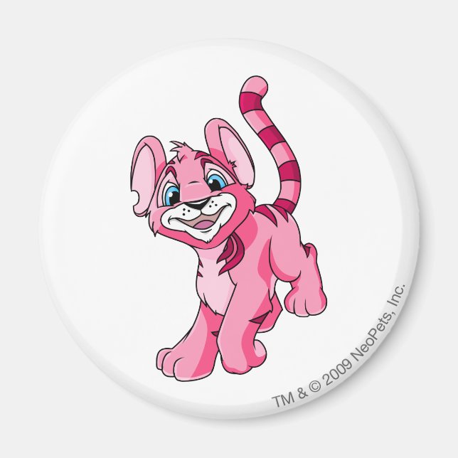 Aimant Kougra rose (Devant)