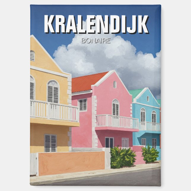 Aimant Kralendijk Bonaire Pays-Bas Caraïbes (Recto)