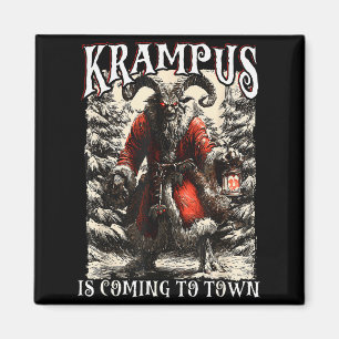 Aimant Krampus arrive en ville Noël Horreur Vacances