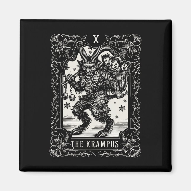 Aimant Krampus Tarot Card Design Noël Saison Evil Pa (Devant)