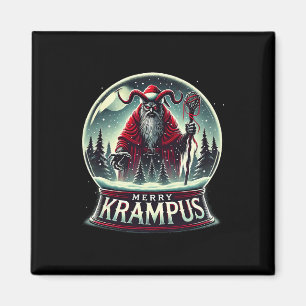 Aimant Krampus Vient À La Ville Horreur Merry Krampus Chr
