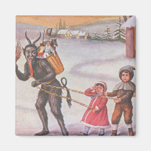Aimant Krampus volant des jouets et des enfants
