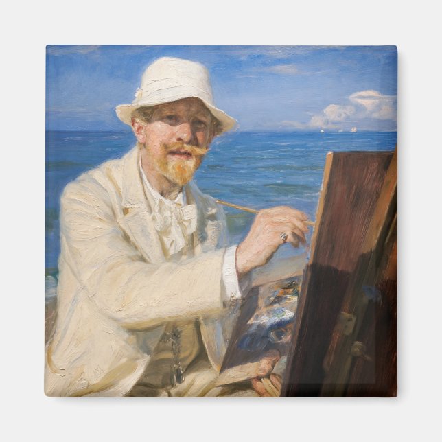 Aimant Kroyer - Autoportrait à Skagen Beach (Devant)
