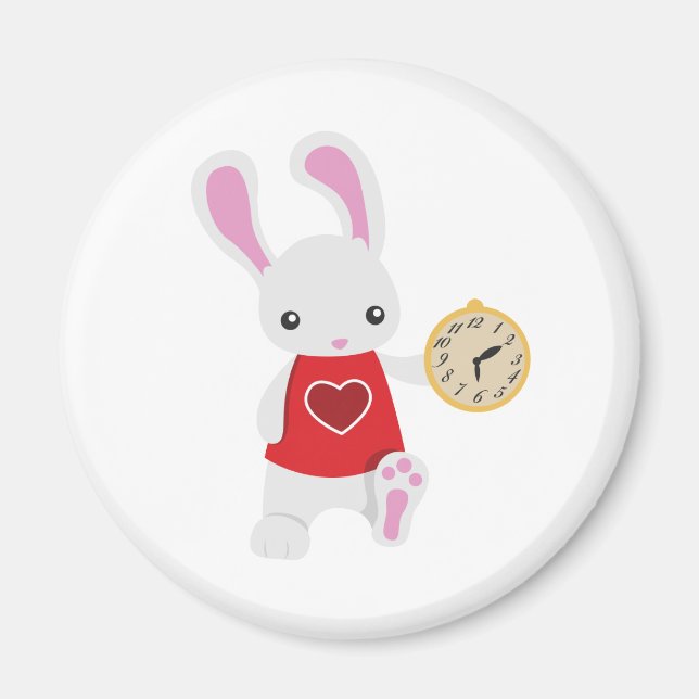 Aimant KRW Cute Wonderland Lapin Blanc (Devant)