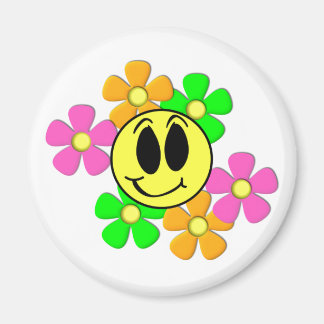Aimant KRW Retro Smile Face et Neon Flowers