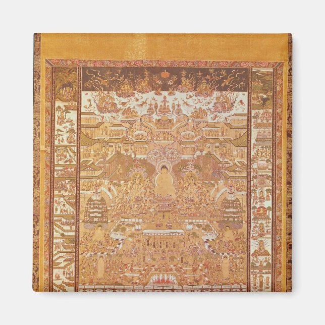 Aimant Kshitigarbha, juge de l'enfer, de Dunhuang (Devant)