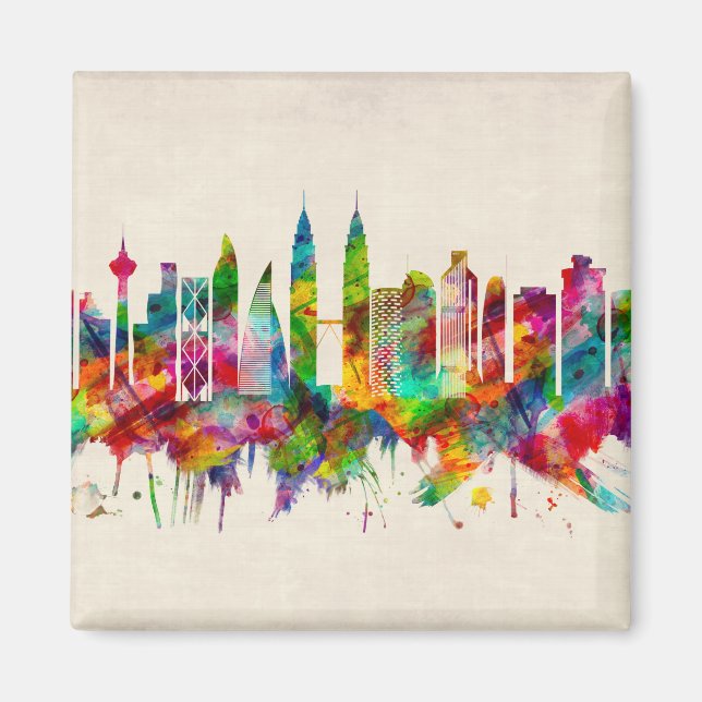 Aimant Kuala Lumpur Malaisie Skyline (Devant)