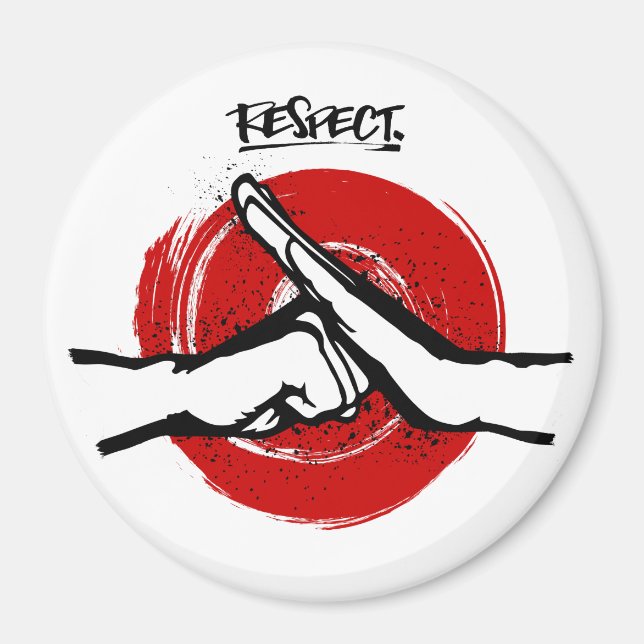 Aimant Kung Fu - Arts martiaux - Respect (Devant)