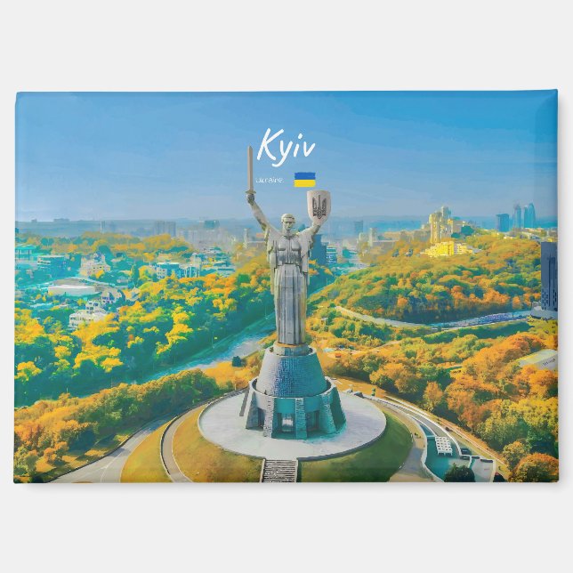 Aimant Kyiv, Ukraine - Monument de la mère Ukraine (Recto)