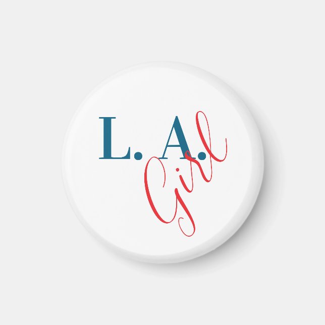 Aimant L. A. Girl Los Angeles Modern Minimalist Plain (Devant)