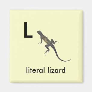 Aimant L - lézard littéral