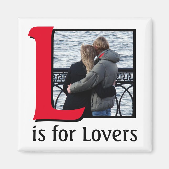Aimant L pour les amoureux (Devant)