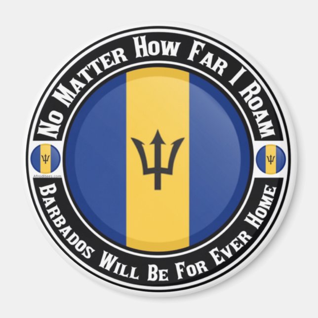 Aimant La Barbade Sera Pour Toujours Chez Elle (Devant)