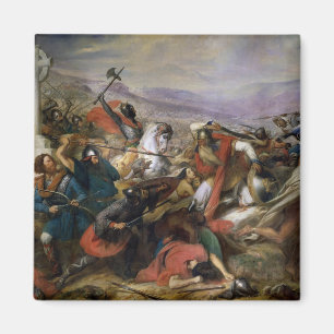 Aimant La bataille de Poitiers, gagnée par Charles Marte
