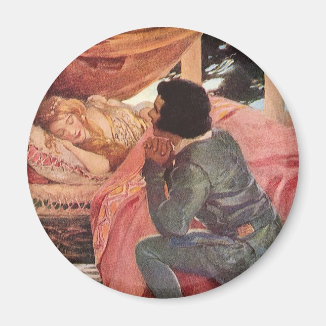 Aimant La Belle au Bois Dormant de Jessie Willcox Smith (Devant)