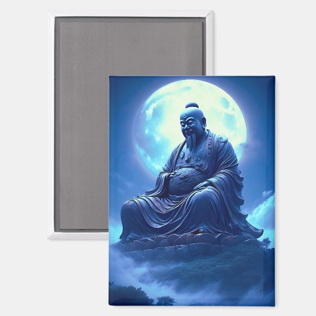 Aimant La Bénédiction de la Lune sur la Statue Céleste (Recto/Verso)