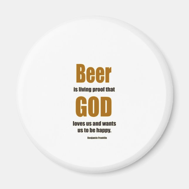 Aimant La bière est la preuve vivante ... (Devant)