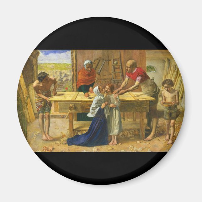 Aimant La boutique du charpentier par John Everett Millai (Devant)