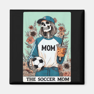 Aimant La carte de tarot de la mère de football squelette