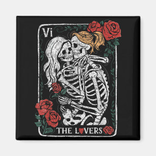 Aimant La carte de tarot des amants gothique occulte embr
