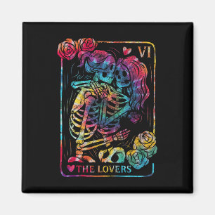 Aimant La carte de tarot des amants gothique occulte embr