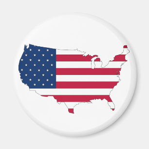 Aimant La carte d'ensemble des Etats-Unis remplie de