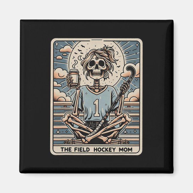 Aimant La carte tarot de la mère de hockey sur gazon  (Devant)