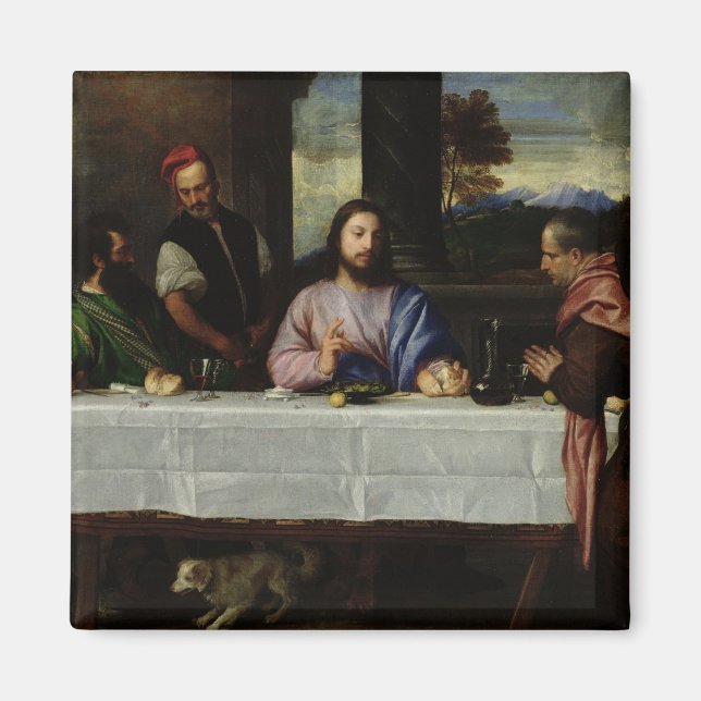 Aimant La Cène à Emmaüs, c.1535 (Devant)