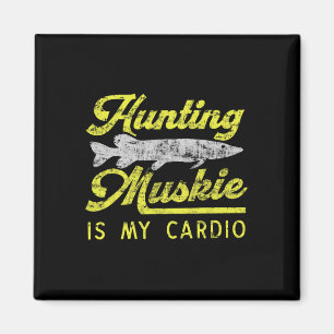 Aimant La chasse au maskinongé est mon cardio drôle riviè