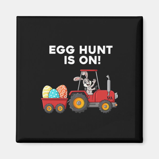 Aimant La Chasse Aux Oeufs Est Le Jour De Pâques Garçons  (Devant)