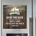 Aimant La Chasse Est Au-Dessus Du Mariage Occidental Sauf<br><div class="desc">Annoncez votre prochain mariage avec notre aimant The Hunt Is Over Western Wedding Save The Date! Idéal pour les couples qui souhaitent séjourner dans un mariage rustique ou à l'occidentale, ce charmant aimant allie élégance et ludique clin d'oeil à votre histoire d'amour. Doté d'un élégant motif de cerfs de l'Ouest,...</div>