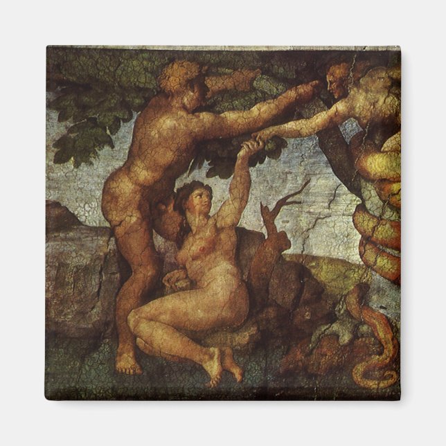 Aimant La chute et l'expulsion de Michel-Ange, jardin d'E (Devant)