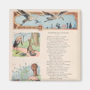 Aimant La cigogne et le renard des fables