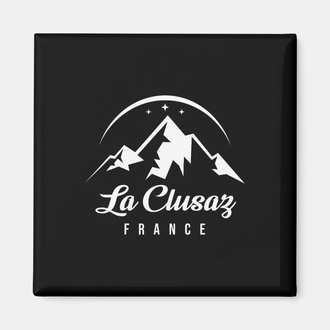 Aimant La Clusaz France Station De Ski Ski Snowboard So (Devant)