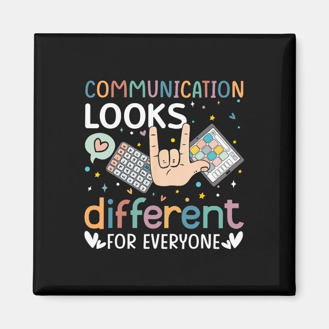 Aimant La communication est différente pour chaque person (Devant)