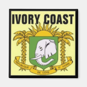 Aimant LA CÔTE D'IVOIRE. T-shirt (de Côte d'Ivoire) et