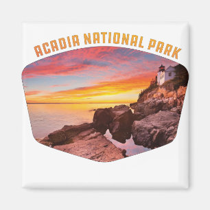 Aimant La côte et le mont du phare du parc national Acad