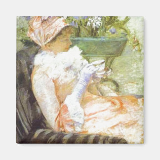 Aimant La Coupe du Thé, Portrait de Lydia, Mary Cassatt