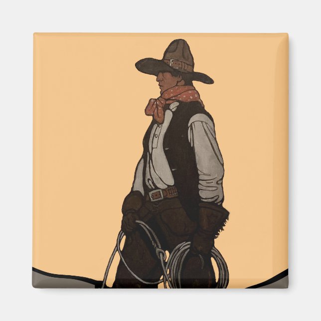 Aimant La couverture du magazine The Cowboy par NC Wyeth (Devant)