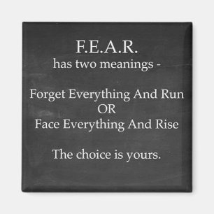 Aimant La crainte a l'aimant de deux significations