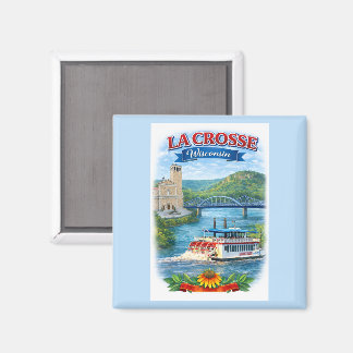 Aimant La Crosse, WI Scenic Wisconsin Carte postale