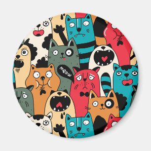 Aimant La Crowd of cats