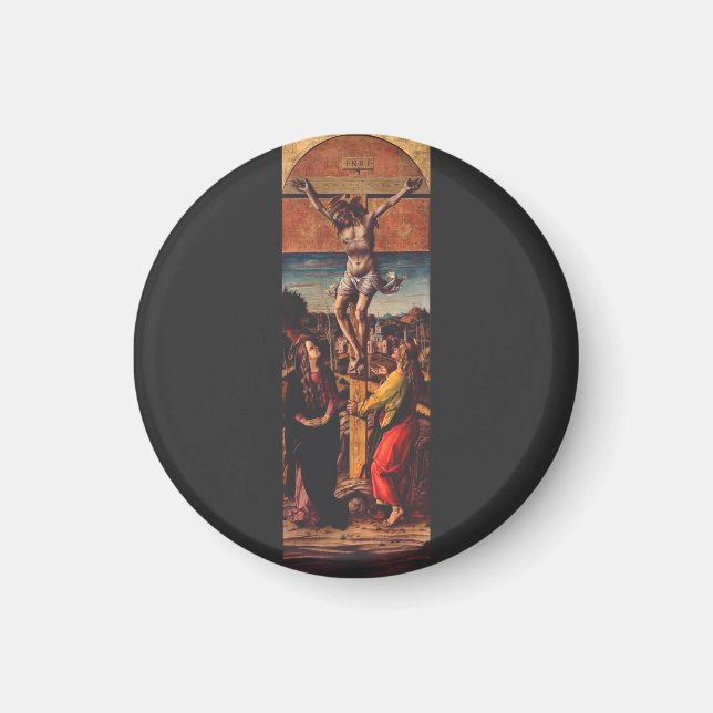 Aimant La Crucifixion d'après Carlo Crivelli Art Sacré (Devant)