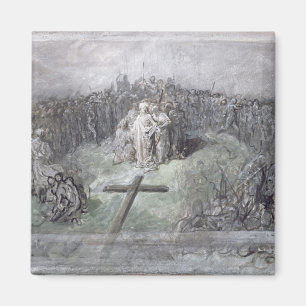 Aimant La crucifixion (la semaine et gouache sur le